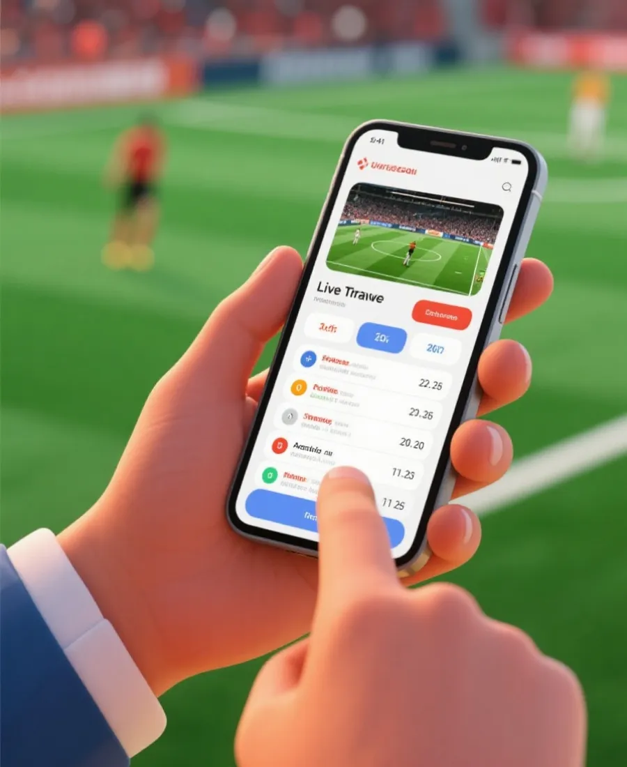 手機下載與直播使用示意圖