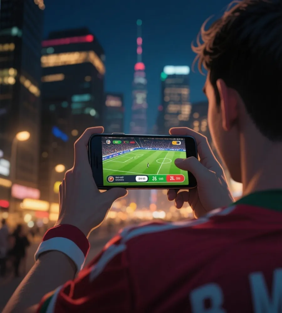 流動裝置觀賽情境示意圖
