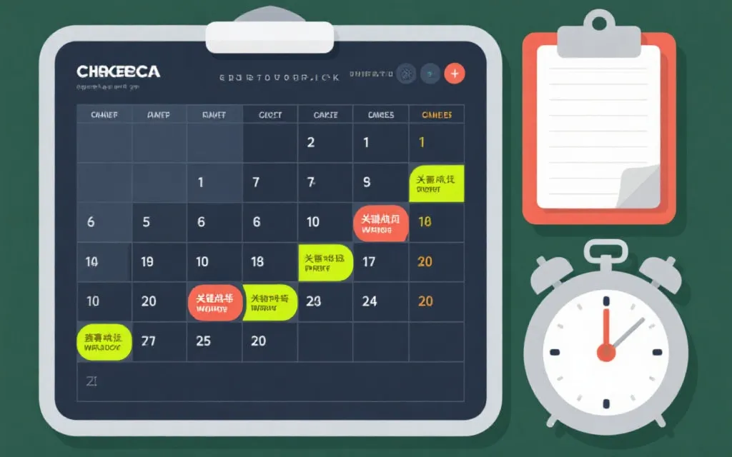 关键战役与冷门雷达：用节点提醒标注赛程的概念插画